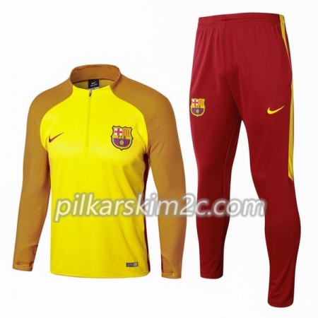 FC Barcelona Komplet Bluzy Treningowe 2017-18 Żółty Pomarańczowy